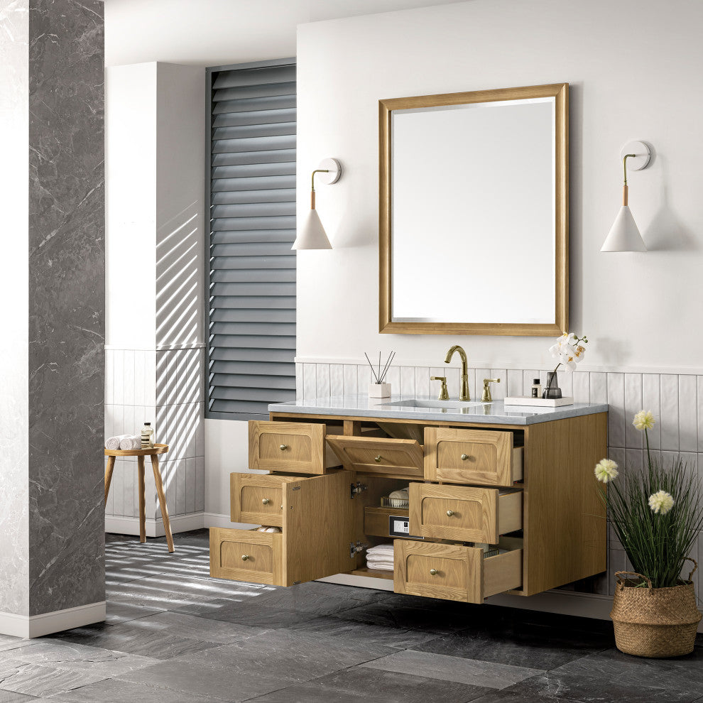 Laurent 48" Single Vanity, Light Natural Oak