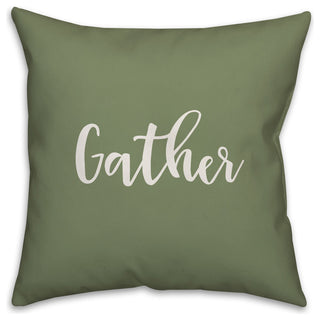 Gather in Green 18x18 Throw Pillow Cover