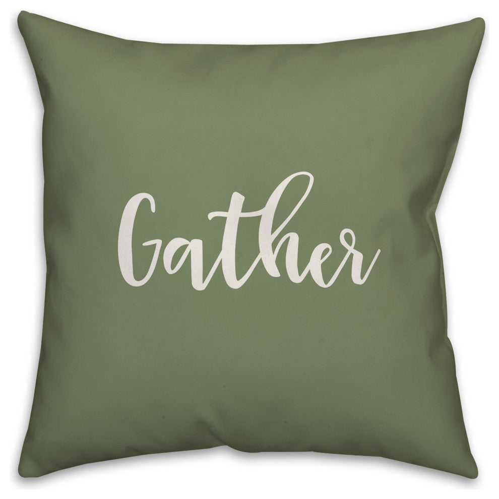 Gather in Green 18x18 Throw Pillow Cover