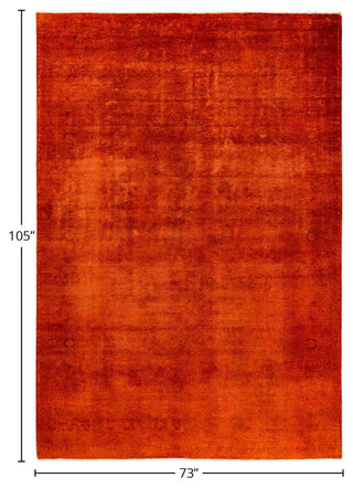 Vibrance, One-of-a-Kind Hand-Knotted Area Rug Orange, 6'1"x8'9"