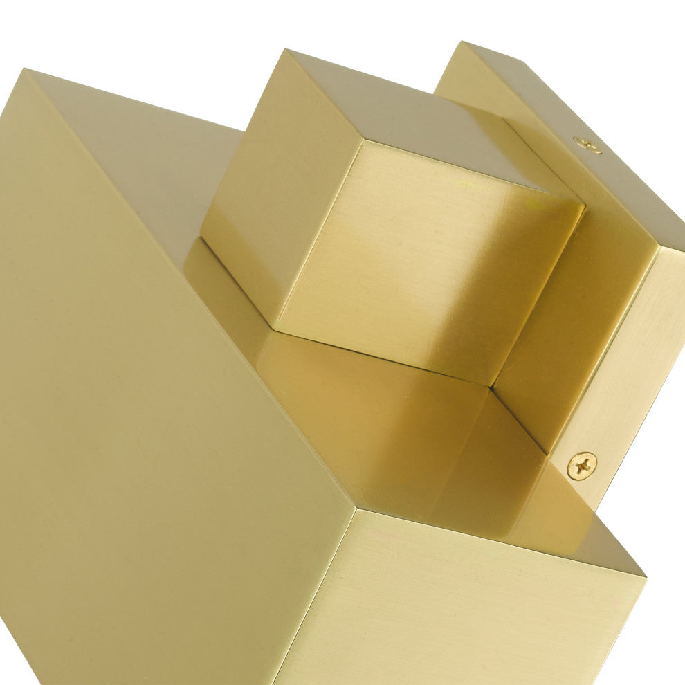 Satin Brass Contemporary, Refined Outdoor Wall Sconce
