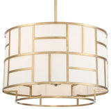 Crystorama Lighting Group DAN-406 Danielson 6 Light 25"W Drum - Vibrant Gold