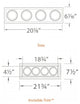 LED Precision Multiple Four-Light Trim, White