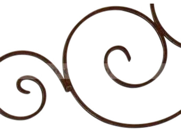 Large Iron Scroll Monogram Initial Letter Wall Grille Overdoor Metal Outdoor