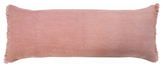 Ox Bay Pink Solid Organic Cotton Pillow Cover, 14"x36"