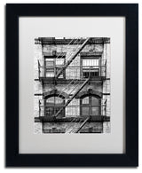 Philippe Hugonnard 'Fire Escape Manhattan', Black Frame, White Mat, 14x11