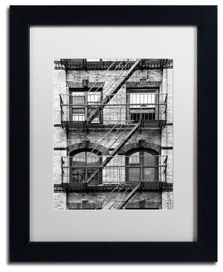 Philippe Hugonnard 'Fire Escape Manhattan', Black Frame, White Mat, 14x11