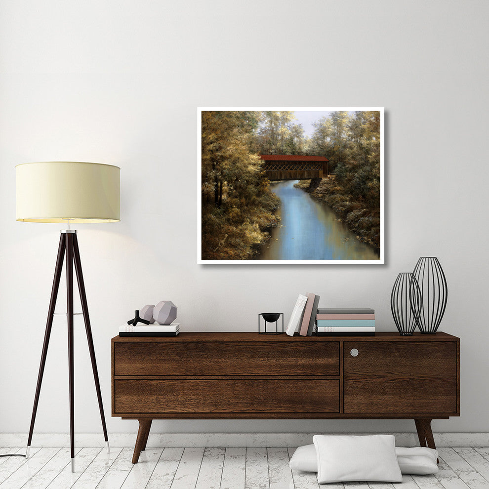 "Covered Bridge" Digital Paper Print by Diane Romanello, 46"x39"