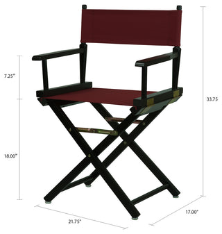 018" Director's Chair Black Frame-Burgundy Canvas