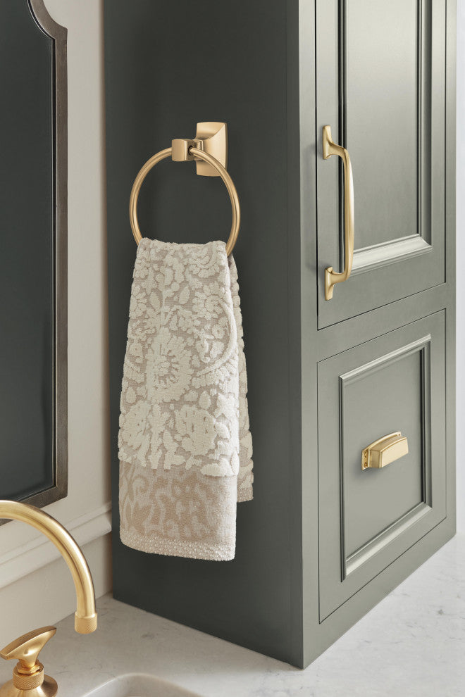 Amerock Highland Ridge Transitional Towel Ring, Champagne Bronze