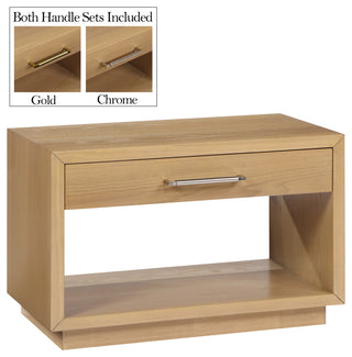 Avery Wood Veneer Night Stand, Oak