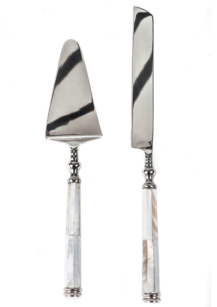 Mother of Pearl Cake Serving Set
