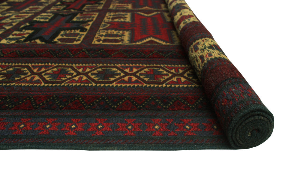 Semi Antique Rayan Beige/Burgundy Rug, 6'5x8'9