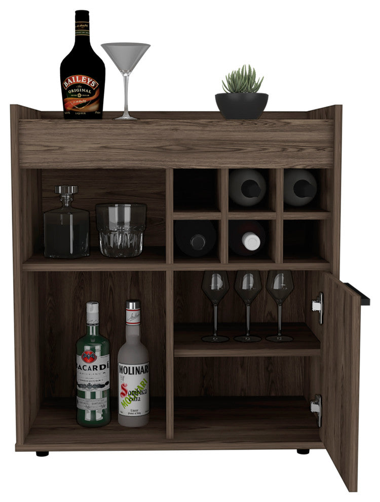 DEPOT E-SHOP Pasadena Bar Cabinet With Divisions