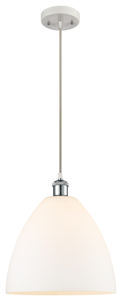 Innovations 516-1P-WPC-GBD-121 1-Light Mini Pendant, White, Polished Chrome