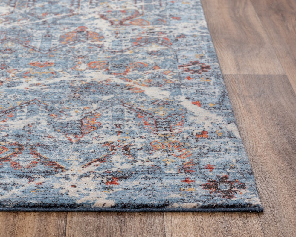 Rizzy Home OVA105 Ovation Area Rug 9'x12' Blue/Beige