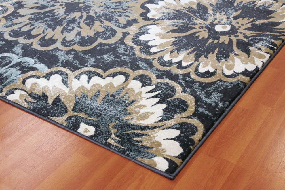 Melody Anthracite Rug, 2'2"x7'10"