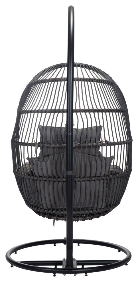 Basket Weave Gray Hanging Chair