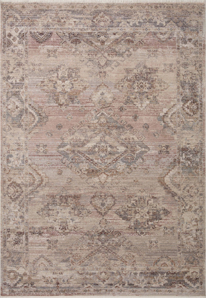 Loloi Lyra Blush / Dove 2'-7" x 12'-0" Runner Rug
