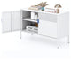 Free Standing Ventilated Metal Sideboard Steel Cabinets White