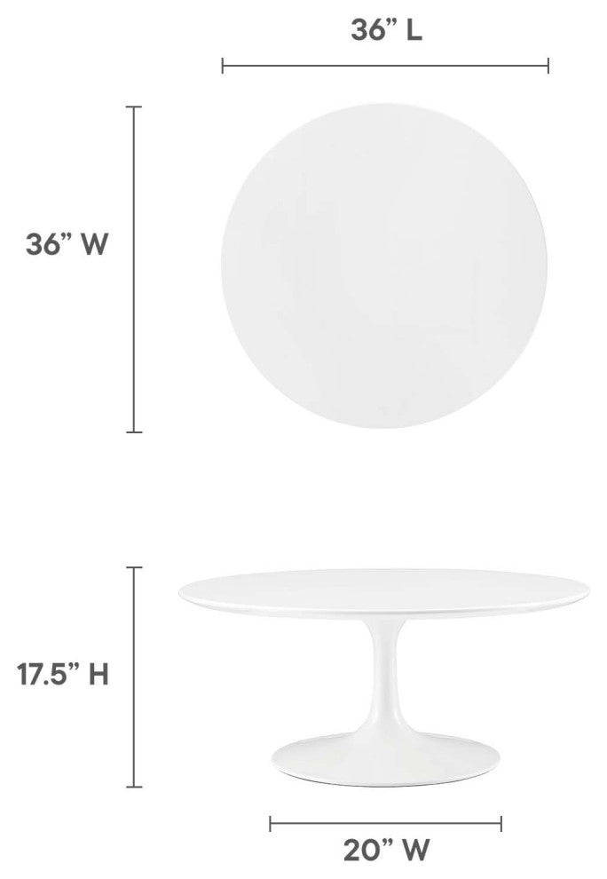Lippa 36 Coffee Table, White