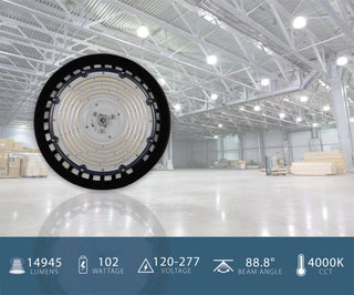 HBC4 LED Low/High Bay, Black, 102 Watt, 4000k