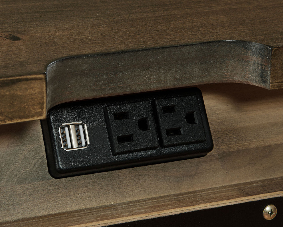 Dovetail 2-Drawer Wood Nightstand, Graphite