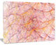 Mystic Pink Fractal Veins, Oversized Abstract Canvas Art Print, 60x40