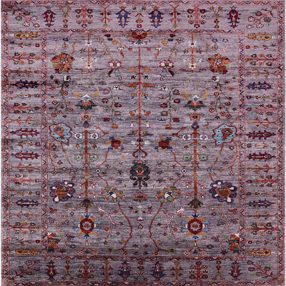Ahgly Company Indoor Square Mid-Century Modern Area Rugs, 5' Square