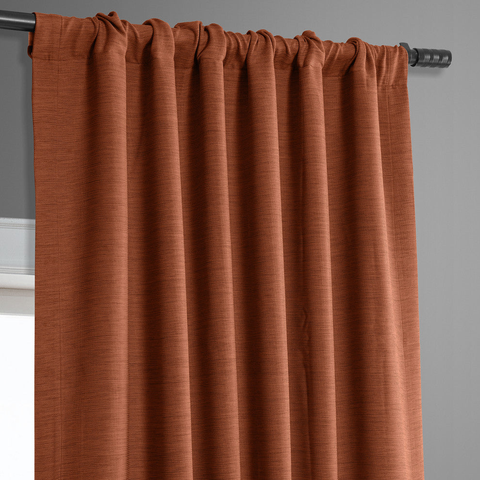 Persimmon Bellino Blackout Room Darkening Curtain Single Panel, 50"x63"