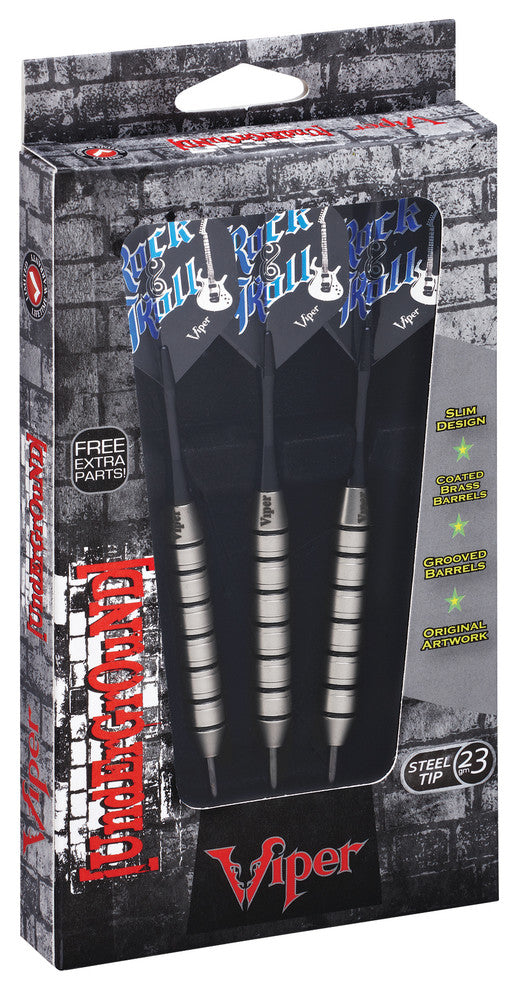 Viper Underground Rock and Roll Steel Tip Darts, 23 Grams
