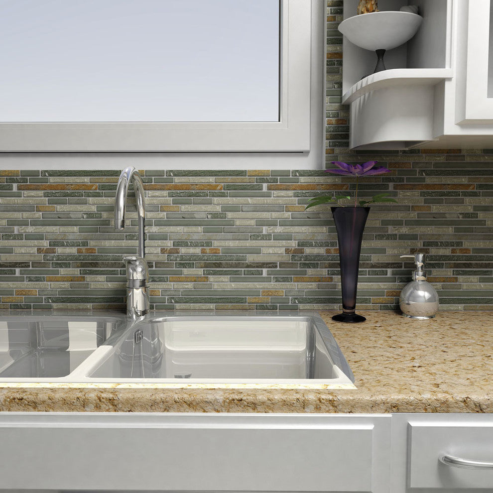 Tessera Piano Wisp Glass Wall Tile