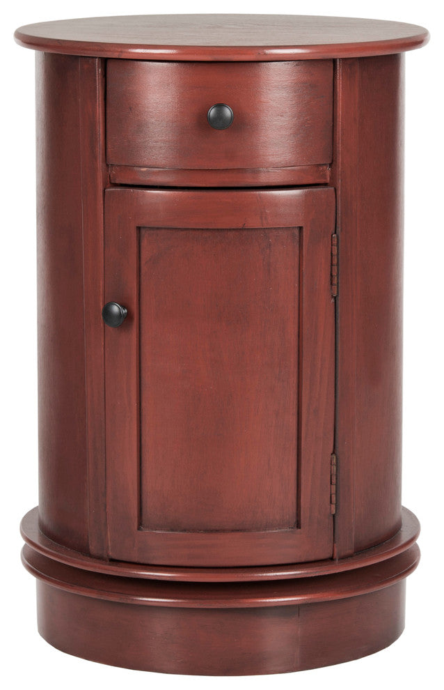 Safavieh Tabitha Oval Swivel Accent Table, Red
