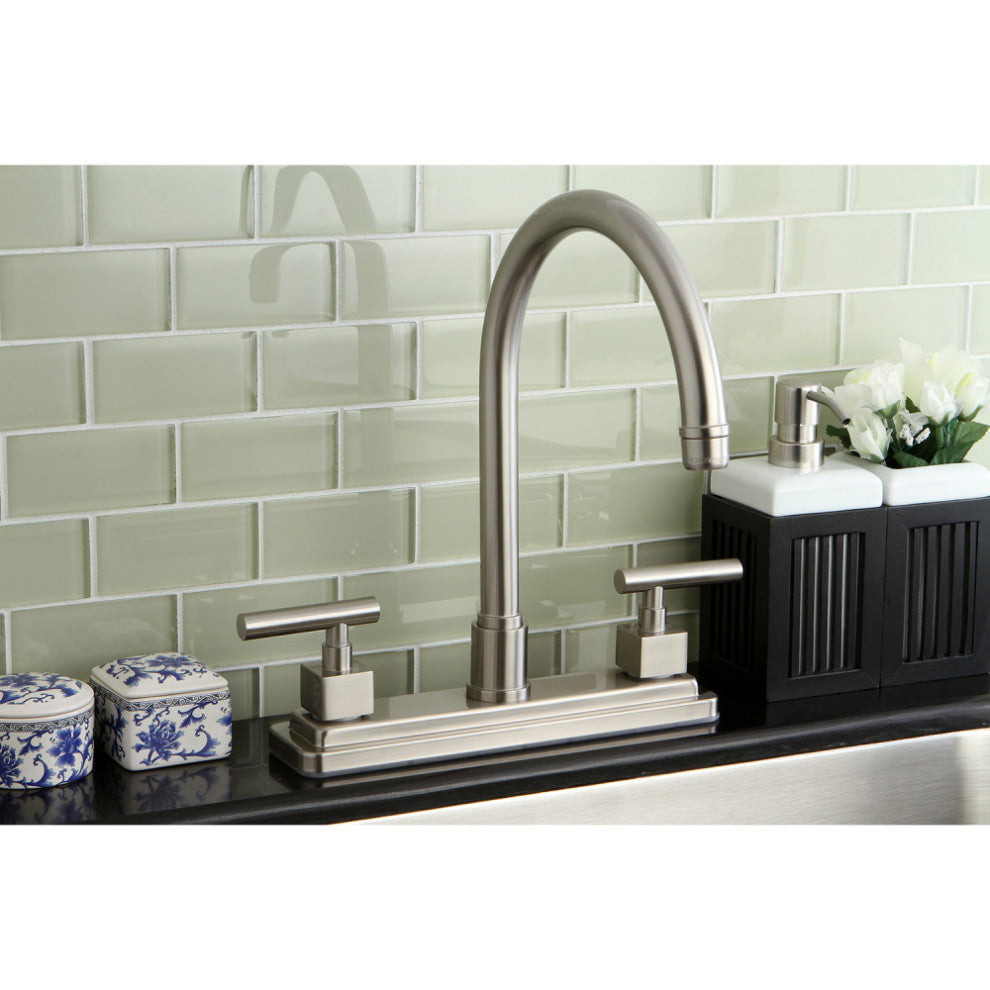 Kingston Brass Centerset Kitchen Faucet, Brushed Nickel