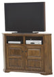 Eagle Furniture Oak Ridge, Tall 56" Wide Corner TV Console, Lite Oak