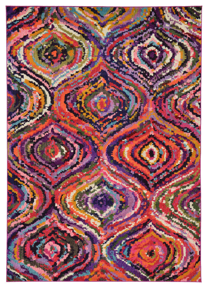 Unique Loom Multicolored Estrella Magnolia 9'x12' Area Rug, Multi, 7' X