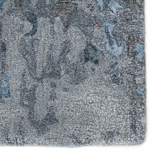 Ballare Handmade Abstract Blue/ Gray Area Rug 5'X8'