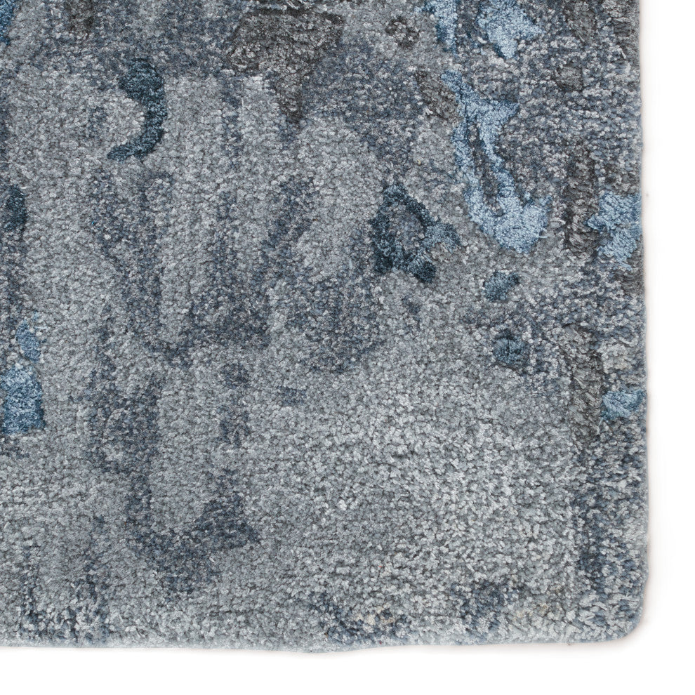 Ballare Handmade Abstract Blue/ Gray Area Rug 5'X8'