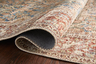 Ocean, Rust Printed Polyester Layla Area Rug by Loloi II, 2'-3"x3'-9"