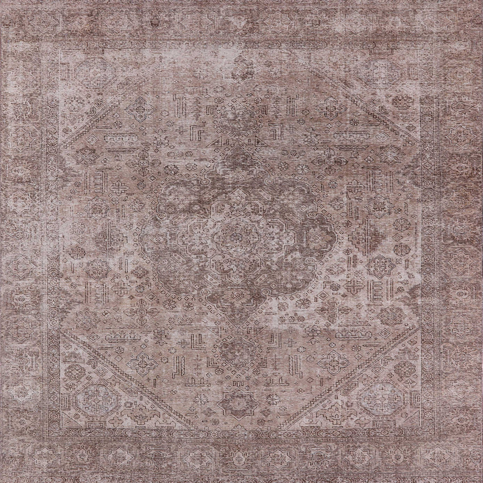 Ahgly Company Indoor Square Mid-Century Modern Area Rugs, 3' Square