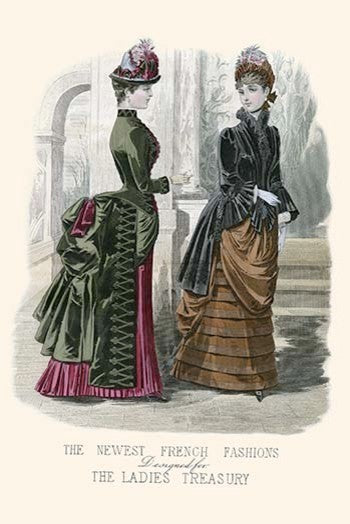 Newest French Fashions - 1884 - Fine Art Giclee Print 24" x 36"