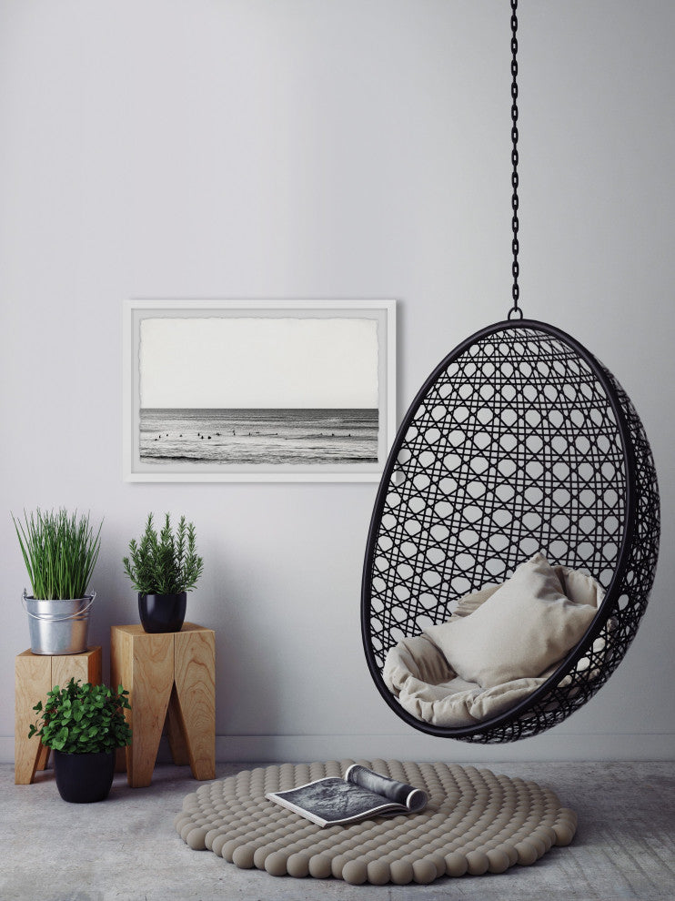 "Jumping Into the Waves" Framed Painting Print, 24x16