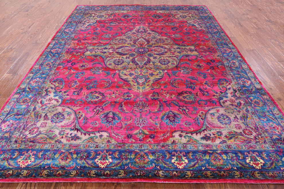 7' 9" X 9' 10" Persian Handmade Silk Rug Q6802