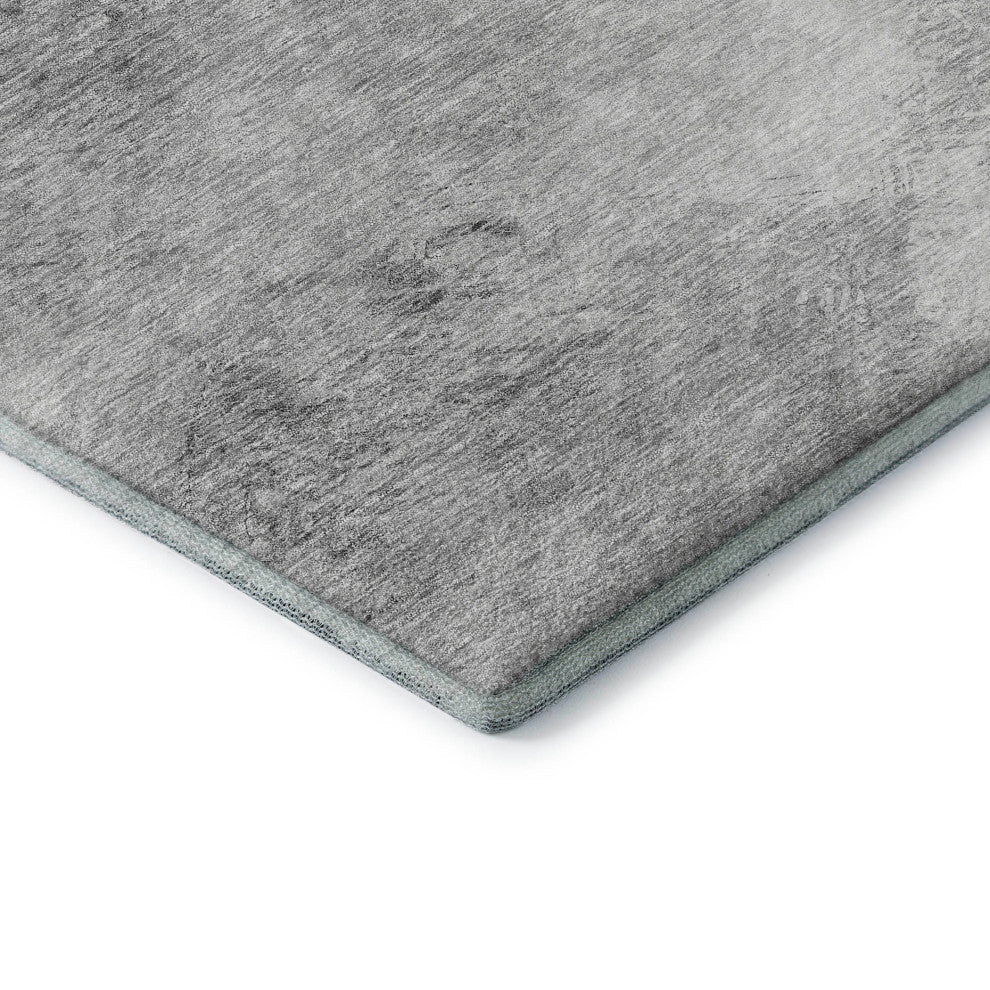 Premium Machine Washable Mayfield AMF590 Silver 1'8" x 2'6" Rug