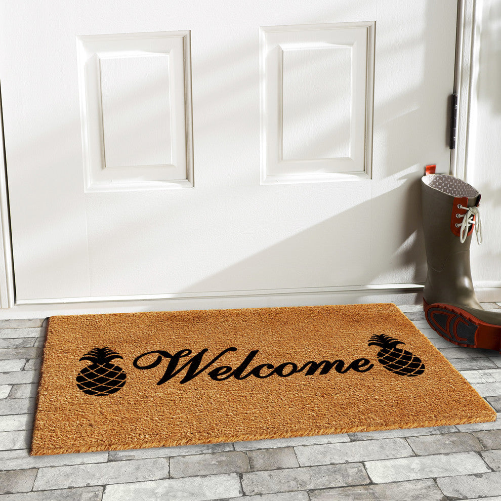 Welcome Pineapples Doormat, 24"x36"