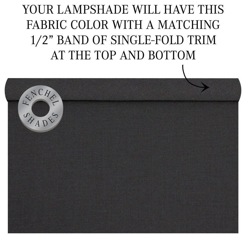 Fenchel Shades 11"x17"x13" Spider Attachment Empire Lamp Shade, Linen Charcoal