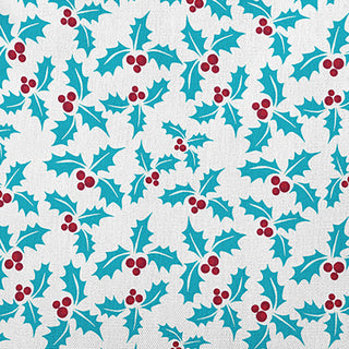Holly Bush Accent Pillow, Turquoise, 14"x20"
