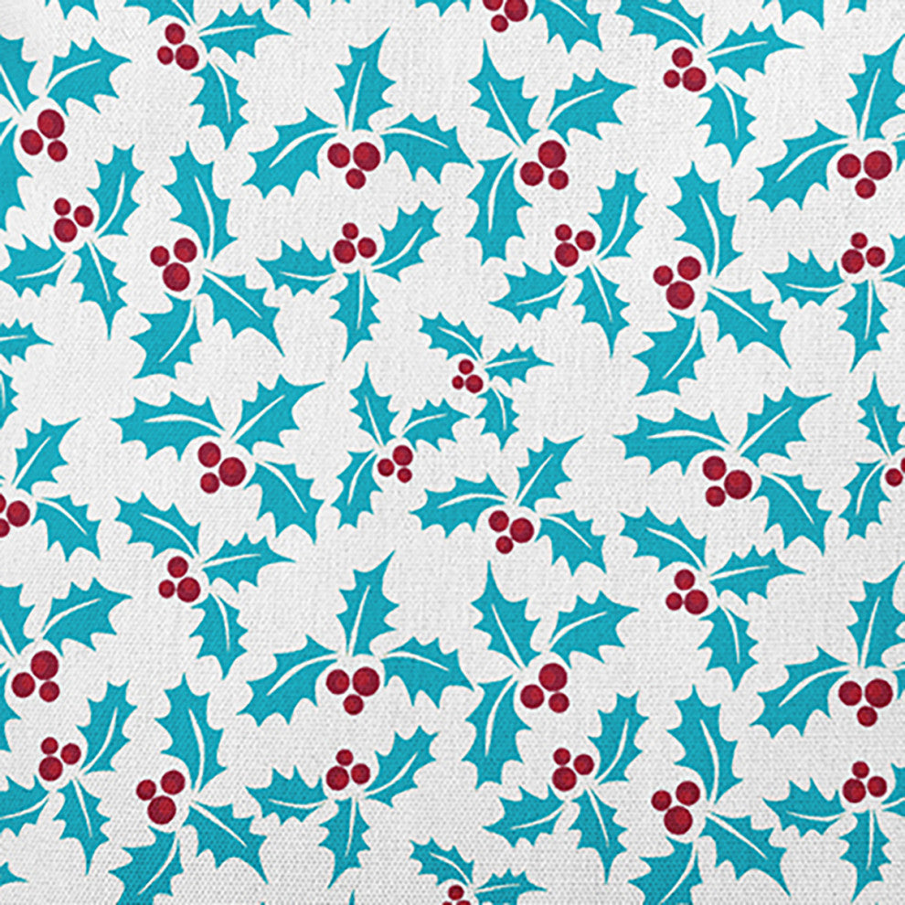 Holly Bush Accent Pillow, Turquoise, 14"x20"