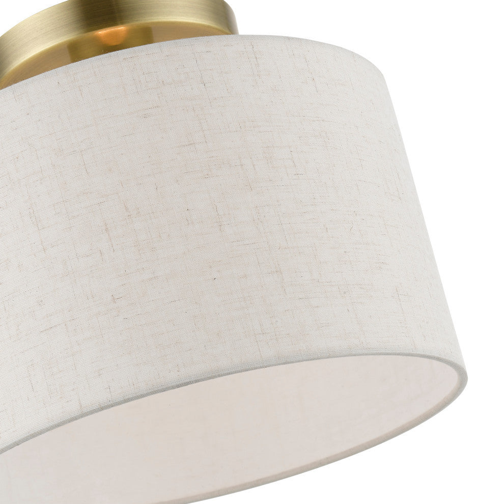 Blossom 1 Light Antique Brass Small Semi-Flush