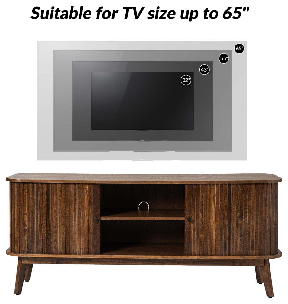 TV Stand for TVs up to 65", Walnut